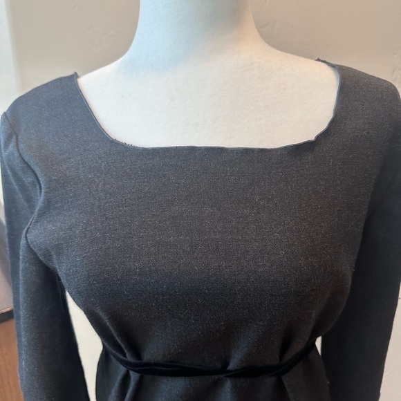 Grey wool mini dress - Picture 4 of 6